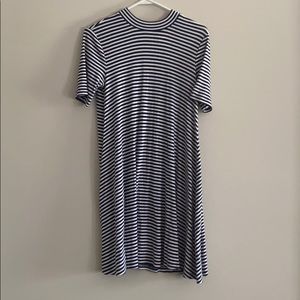 comfy striped knee length dress